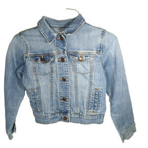 Old Navy Girls Denim Jacket Size Small (6-7) - Classic Blue Jean Jacket